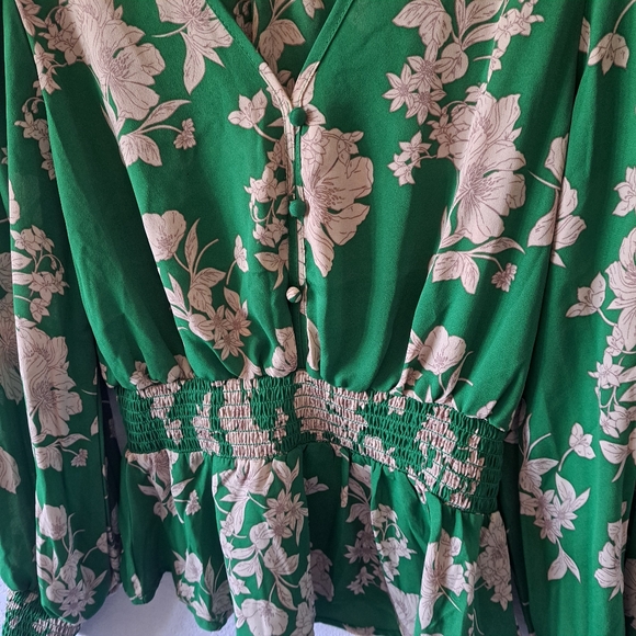 Sienna Sky Green Floral Blouse - Picture 3 of 6